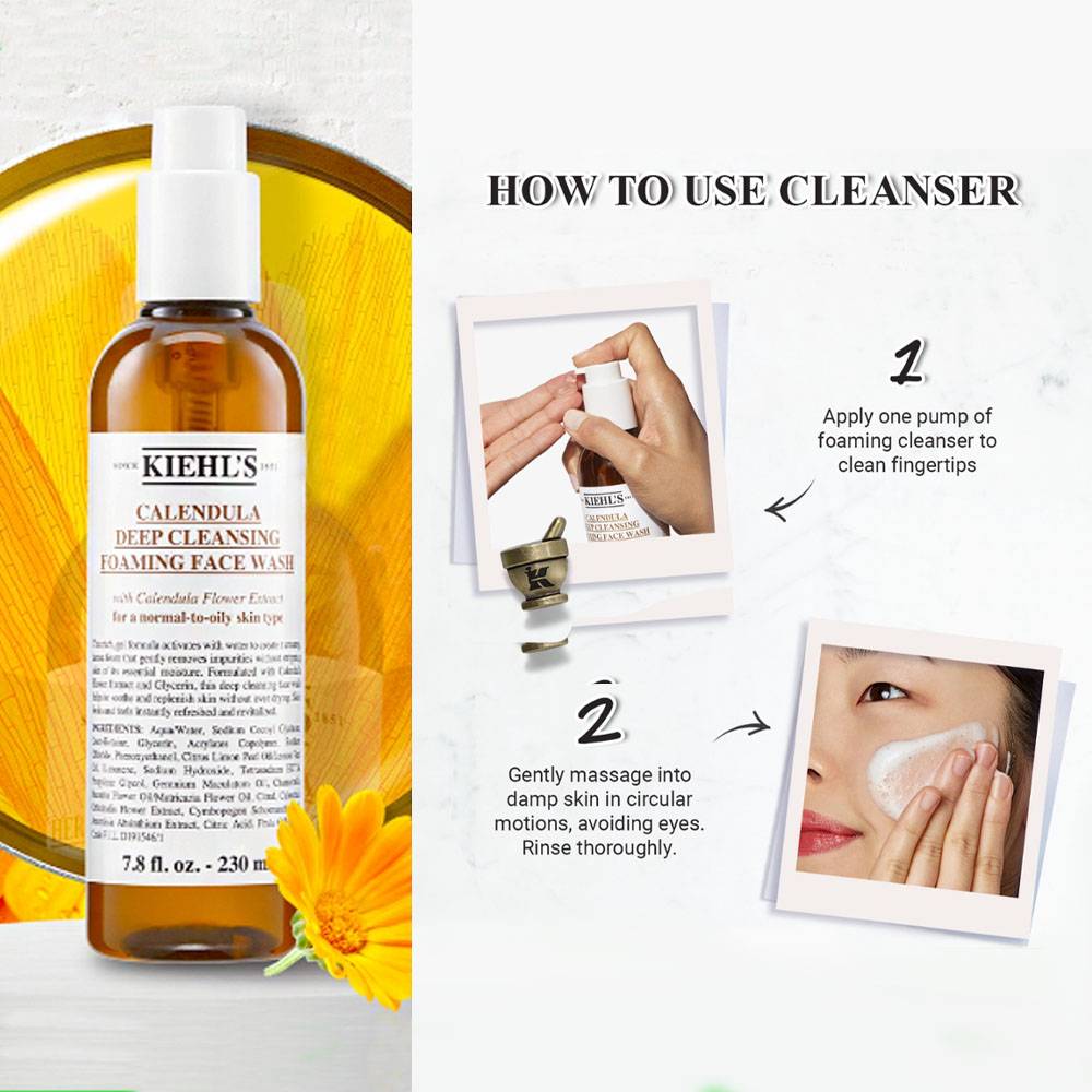 Kiehl'S Calendula Deep Cleansing Foaming Face Wash 230Ml